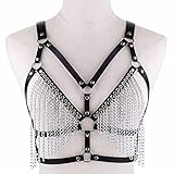 Yujun Sex-Accessoires Leder-Ketten-Kabelbaum Körper BH Brust Goth Punk Sexy Kette Halskette Frauen BDSM Bondage Nachtclub Sex Toys