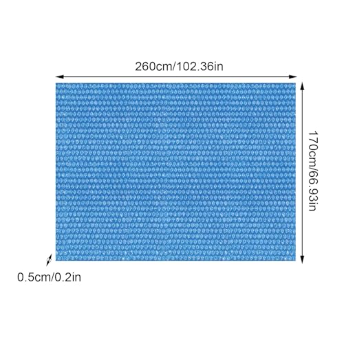 Swimming Pool Cover, Rectangle Kiddie Pool Lid, Solar Heatt Insulation Cover for Outdoor Hot Tub, Backyard SplashPool, Home Use Protection from Debris Leaves and Water Evaporation