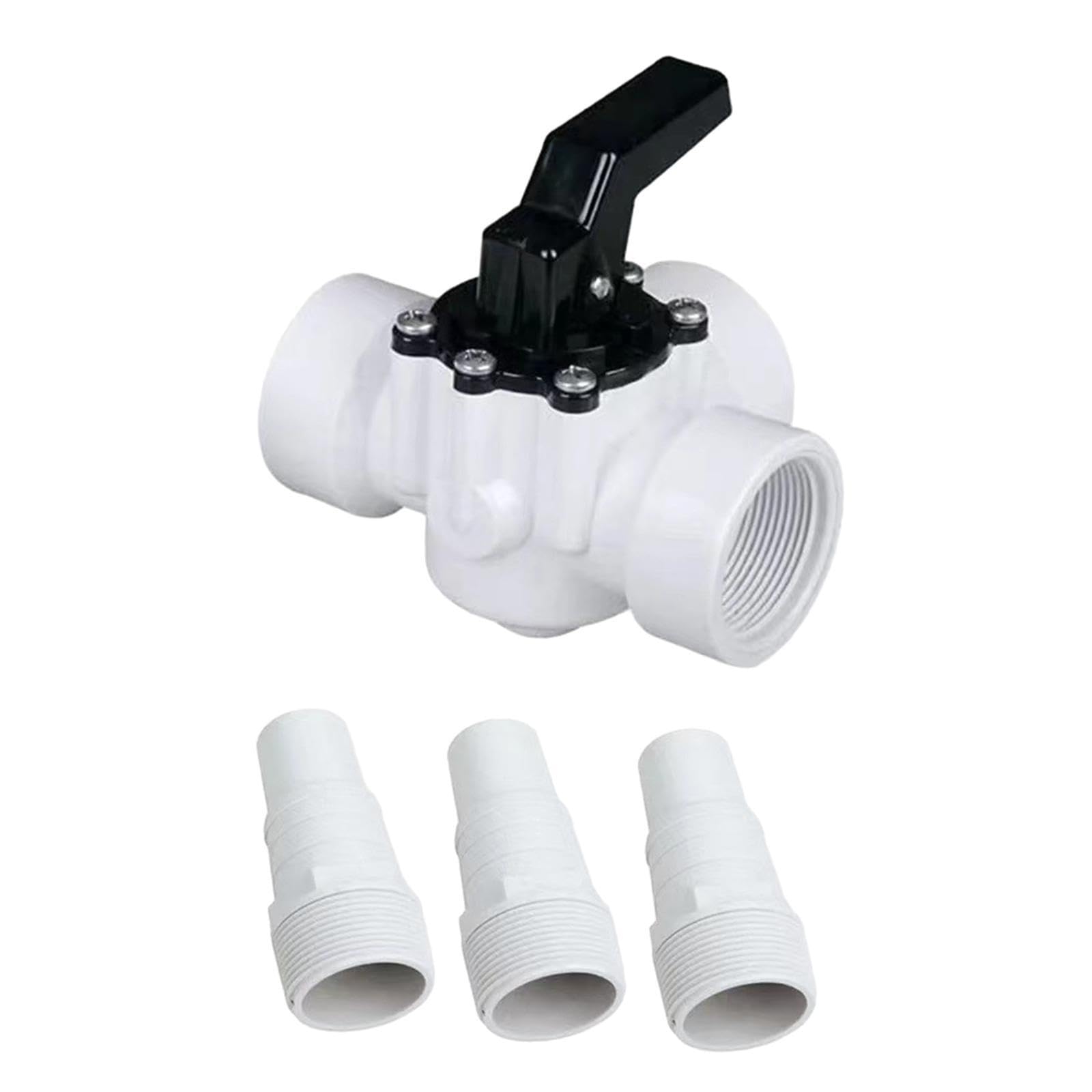 Valvola di Scarico a 3 Vie Durevole, progettata per Piscine Lisce, valvola deviatrice a 3 Vie, deviatrice per Piscina, Filettatura Femmina da 1 1/2