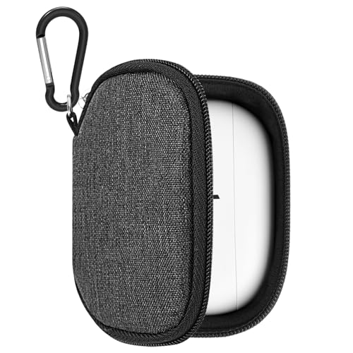 Geekria Earbuds Carrying Pouch Compatible with Beats Solo Buds, Studio Buds, Studio Buds+ Case Cover, Replacement Protective Earphones Travel Bag with Cable Storage (Dark Grey)