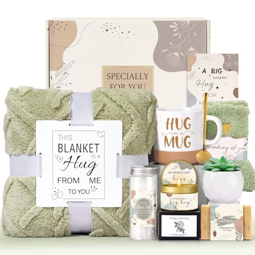 Get Well Soon Gift Baskets for Women, Care Package for Women After Surgery Recovery Gifts, Birthday Gifts, Thinking of You Cancer Care Gift for Sick Friends, Feel Better Encouragement Box