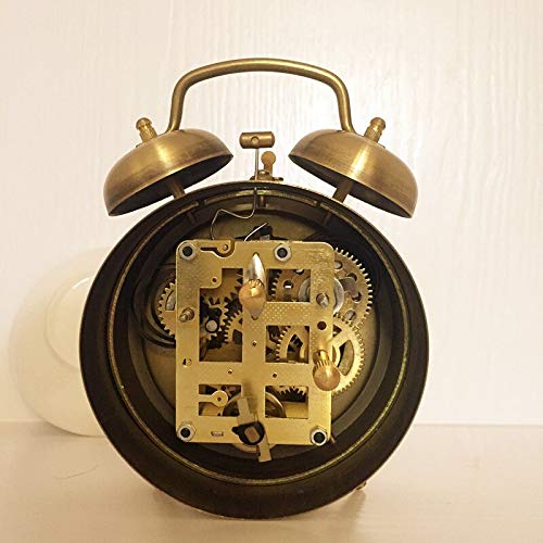 Weershun Pure Copper Table Alarm Clock Manual Mechanical Desktop Desk Clock Vintage Brass Old Antique Bedroom Desk Decoration Gift Ideas #TOP5