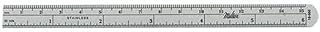 Integra Miltex 18-660 Stainless Steel Flexible Ruler without Clip, Graduated in Millimeters and Inches, 6