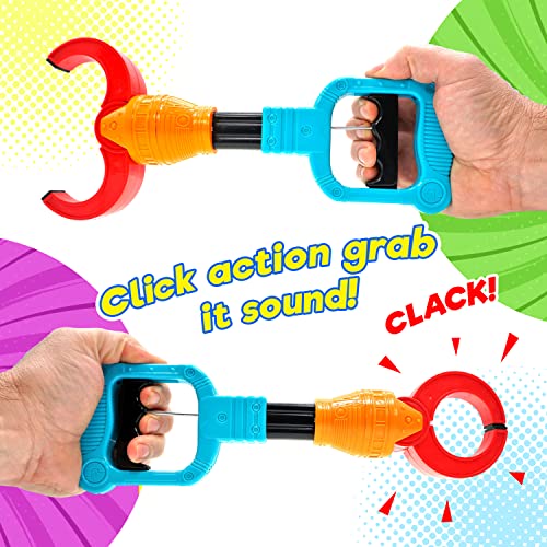 Image of JA-RU Grab It Claw Grabber Toy (12 Pack) - 12 Inch Robot Claw Grabber Pickup Tool for Kids, Hand Eye Coordination Toys, Robot Party Favors, Birthday Gifts & Classroom Prizes. 5617-12s