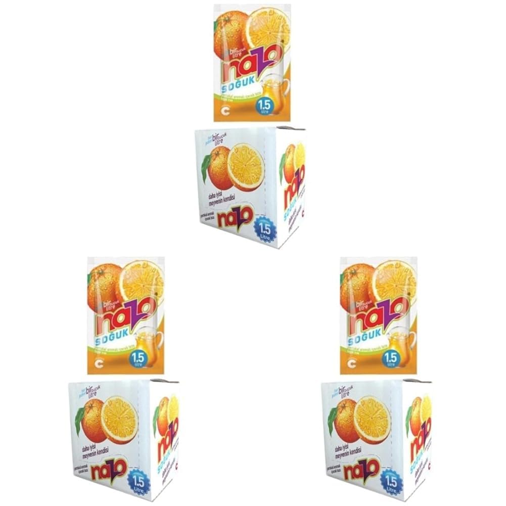 Nazo Portakal Tozu İçecek 9 g x 24'lü Paket (3 paketi)