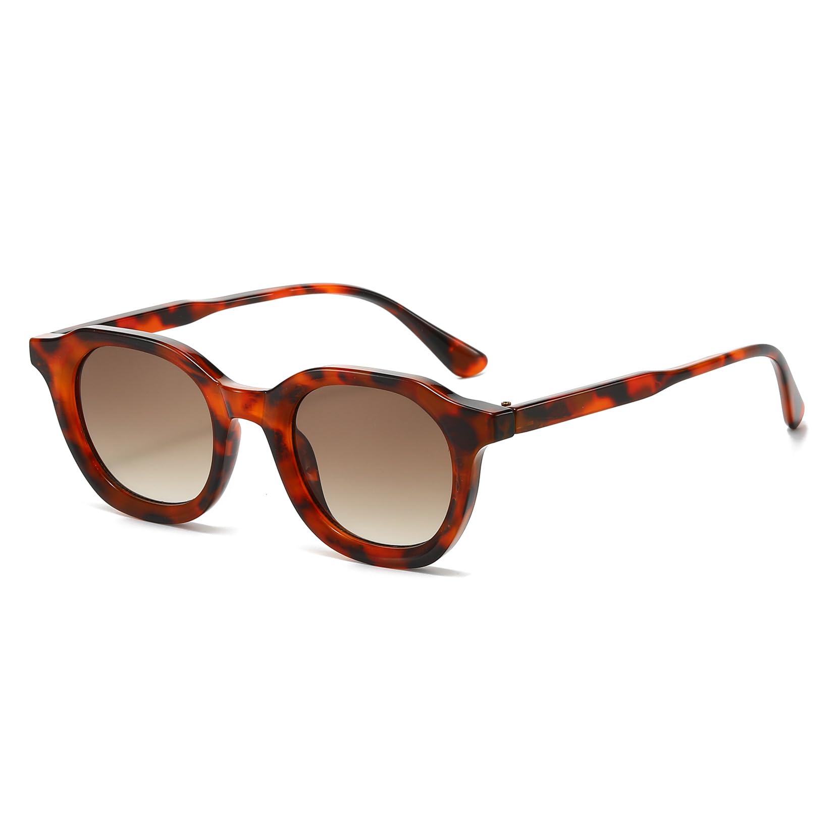 JCTAIFOO Vintage Runde Sonnenbrille Damen Herren Retro Ovale Sonnenbrille Trendy Getönte Brillen