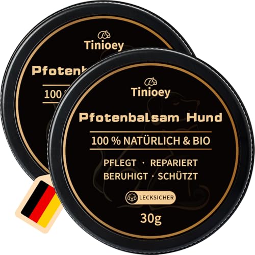 Tinioey Pfotenbalsam Hund 30g x 2 - heilt, repariert und regeneriert trockene, rissige &...