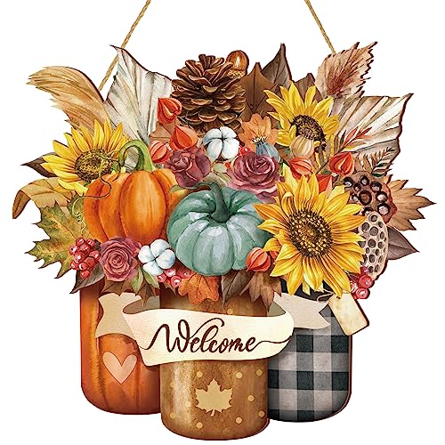 Boao Welcome Thanksgiving Door Decorations Thanksgiving Sign Hanging...