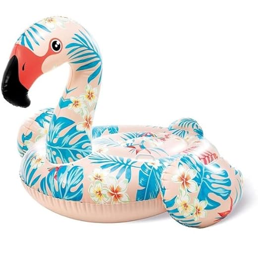 Trade Shop – Flamingo Tropical Inflable Cabalgable, 147 X 140 X 94 Cm, Multicolor Mar 57559 –
