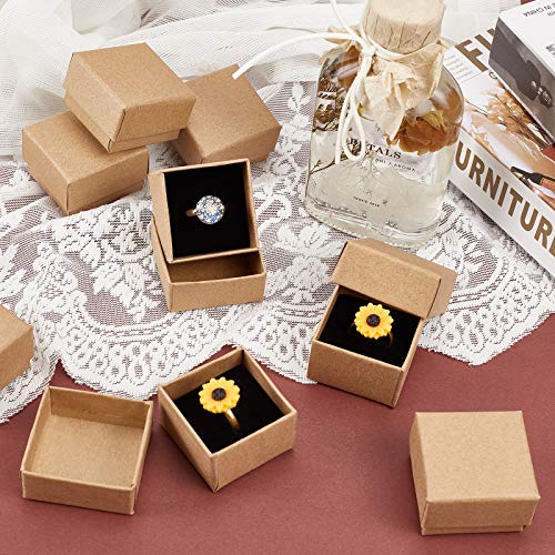 Ph Pandahall WH-CON-E017-14 48 Pack Ring Box, 1.5X1.5X1.1 Inch Jewelry Gift Boxes Square Cardboard Jewelry Box thumb #4