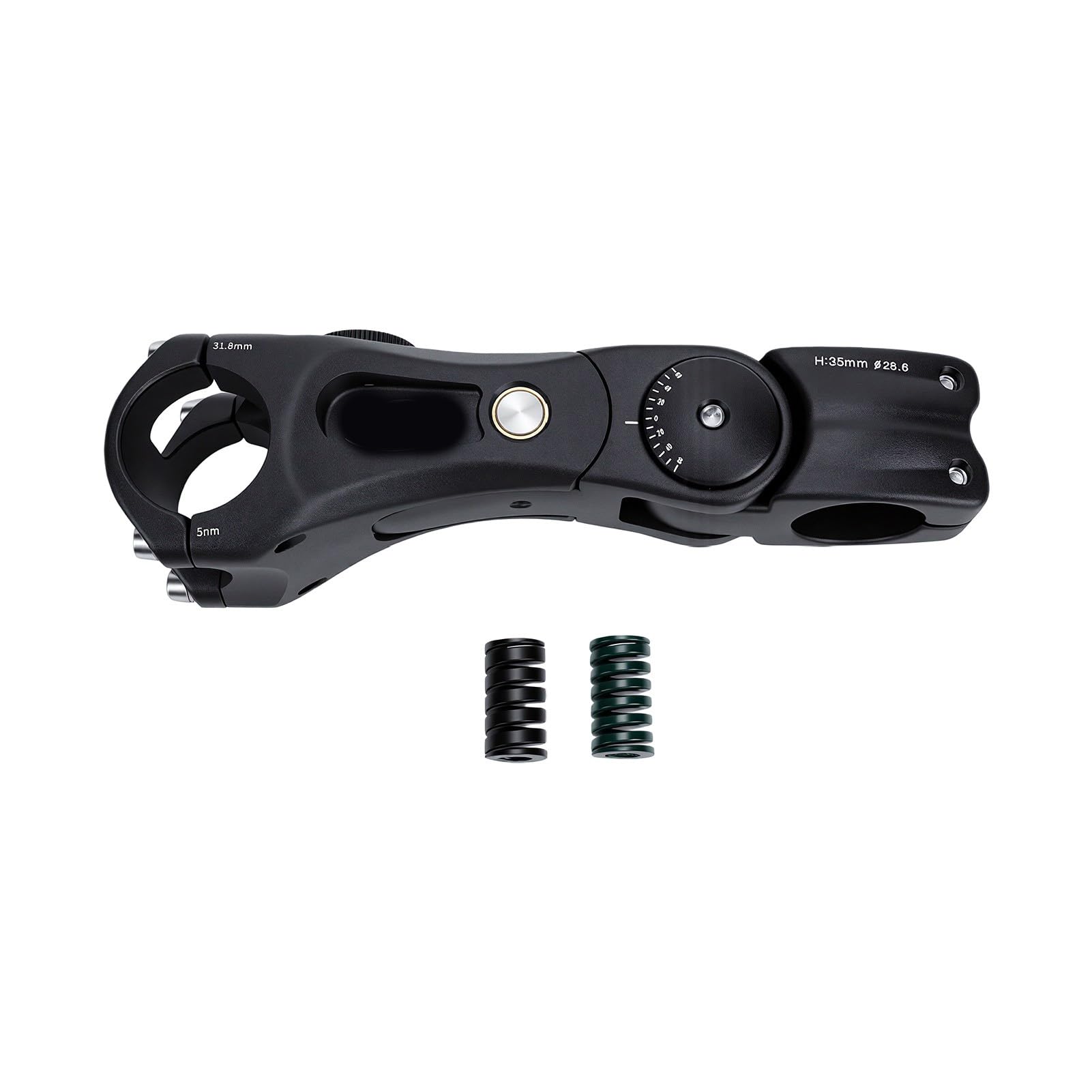 Alomejor Attacco Manubrio Bici con Sospensione Attacco Manubrio Regolabile 31,8 Mm Lega di Alluminio Forgiato 3D con Molle Intercambiabili Angolo di 60 Gradi per Ciclisti di Mountain Bike su Strada