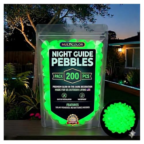 Colorful Glow-in-the-Dark Garden Stones,2026 New Glowing Pebbles for Garden Outdoor,Luminous Stones...