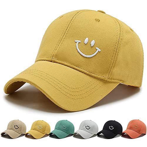 DURINM Gorra de Béisbol Hombres y Mujeres Gorra Ajustable de algodón para Correr al Aire Libre Gorra de béisbol Gorra Tipo Trucker Origins Beisbol Ajustable Gorras de Hombre (Amarillo)