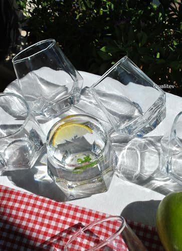 7 Parça Cam Bardak ve Kapaklı Sürahi Seti 1,2 Lt Su Şişe (6'lı Su Bardağı) - Görsel 4