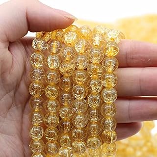 Palomitas de palomitas de palomitas de maíz amarillas naturales 8 mm redondo redondo espaciador de cristal de cristal accesorios for la fabricación de joyas Bricolaje Artesanías hechas a mano