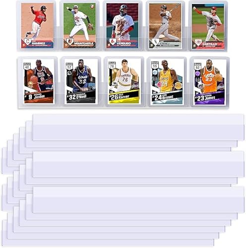Tapeera 10-Pack PET Baseball Card Display Case - Hold Up to 60 Cards Wall Mount - Sleeved Card and Toploader Display - Trading Card Display Rack - Sport Card Card Holder - Baseball Card Wall Display