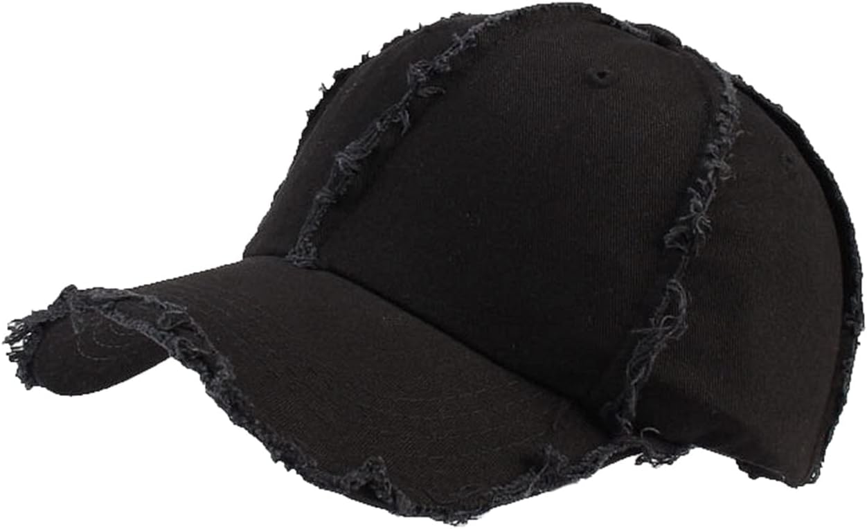 Oushengsi Adult Rough Selvedge Baseball Cap Spring Summer Teens Casual Sport Cap for Cycling Hiking Outdoor Visor Hat Multicolor