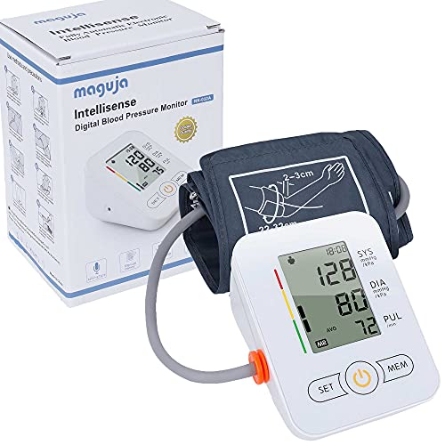 Blood Pressure Monitors Upper Arm,Blood Pressure Machine with Extra Large Cuffs 8.7-16.5 inches,LCD Screen Automatic Digital BP Monitor for Home Use and Travel with Detailed Use Manual (Off-White)
