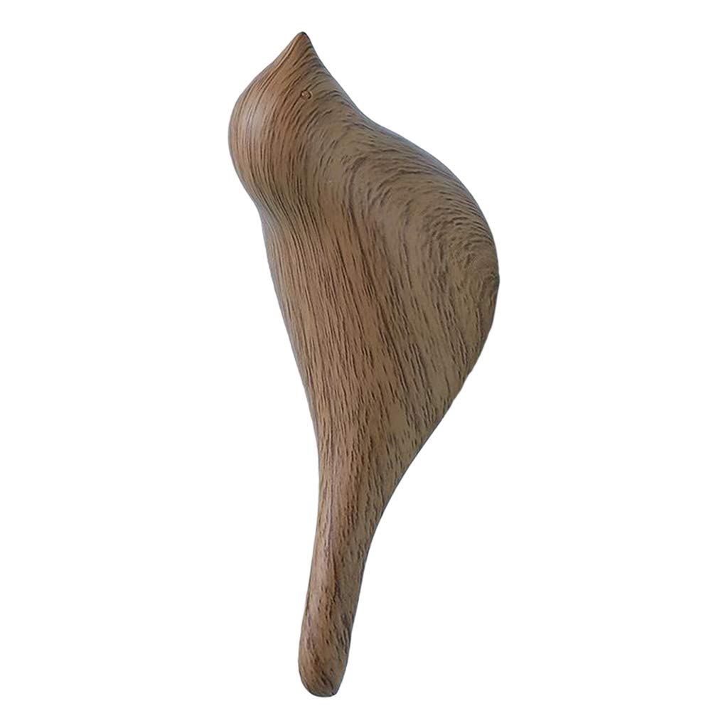 WOVEBIUS Home Decorative Resin 3D Bird Coat Hooks Bag Hanger Wall Mount Wood Grain