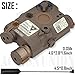 ACTIONUNION Airsoft PEQ-15 IR Laser + Visible Red Laser + White LED Flashlight (Tan)