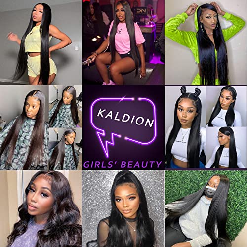 Bungiol ST-30 Inch Lace Front Wig Straight Lace Frontal Wigs Pre Plucked With Baby Hair 180% Density 13X4 Brazilian Virgin Human Hair Wigs For Black Women Natural Black Color thumb #5