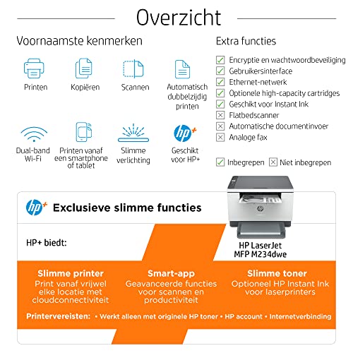 HP LaserJet Pro MFP M234dwe, Professionele Monochroom Laserprinter voor thuiskantoor (Printen, kopiëren, scannen) Inclusief 6 maanden Instant Ink - Image 7