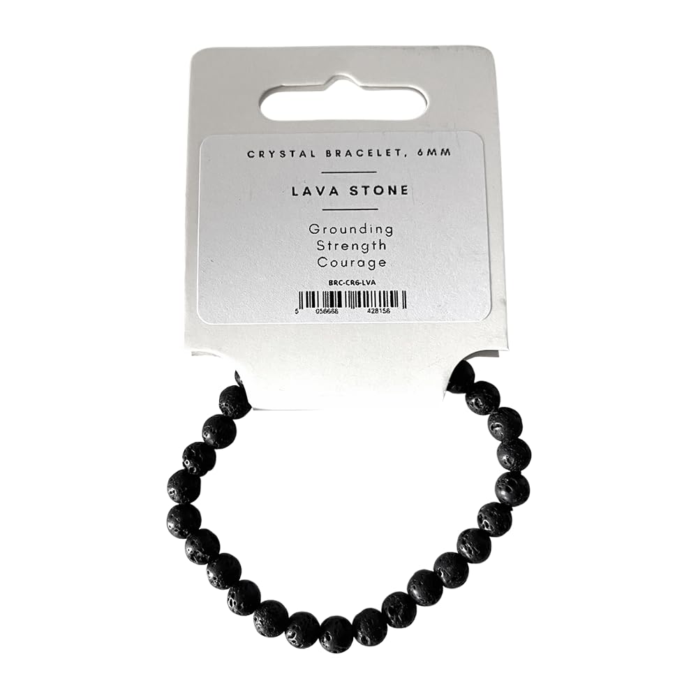VIE Crystal Bracelet, 6mm, Lava Stone