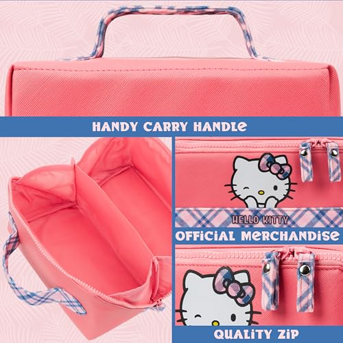 Image of Get Trend Hello Kitty Toiletry Bag, Travel Essentials, Girls Makeup Bag Airplane, Cruise Essentials, Travel Accessories, Gifts for Women, Teens (Pink Hello Kitty)