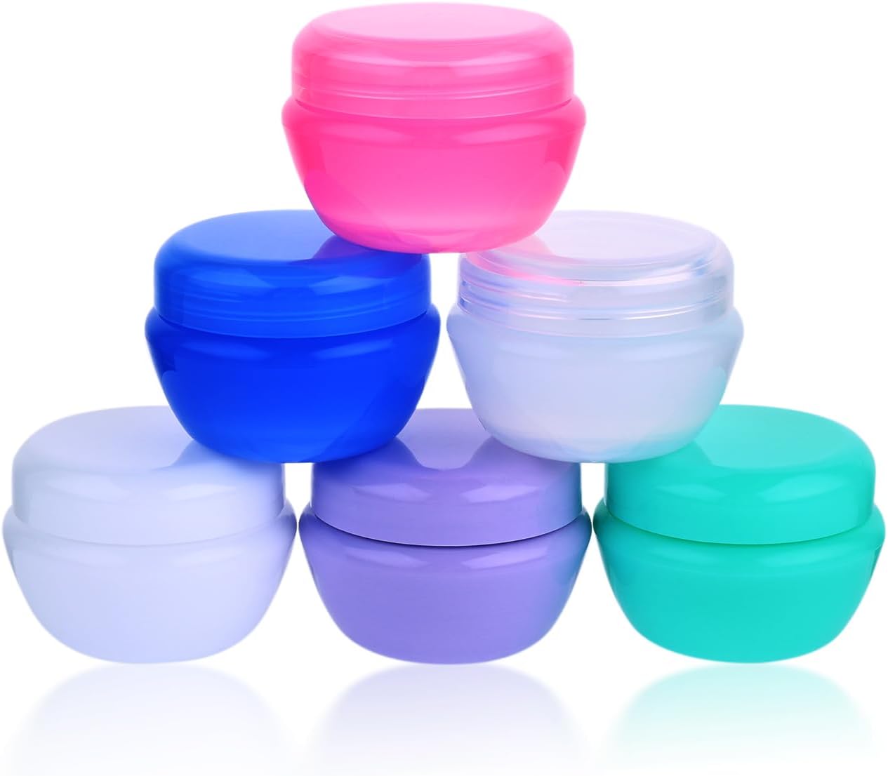 WLLHYF Travel Containers for Toiletries 6 Pieces Plastic