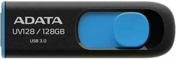 ADATA Technology USB3.0直付型フラッシュメモリー DashDrive UV128 32GB (ブラック+ブルー) AUV128-32G-RBE khxv5rg UV128 USBフラッシュドライブ (Japan)