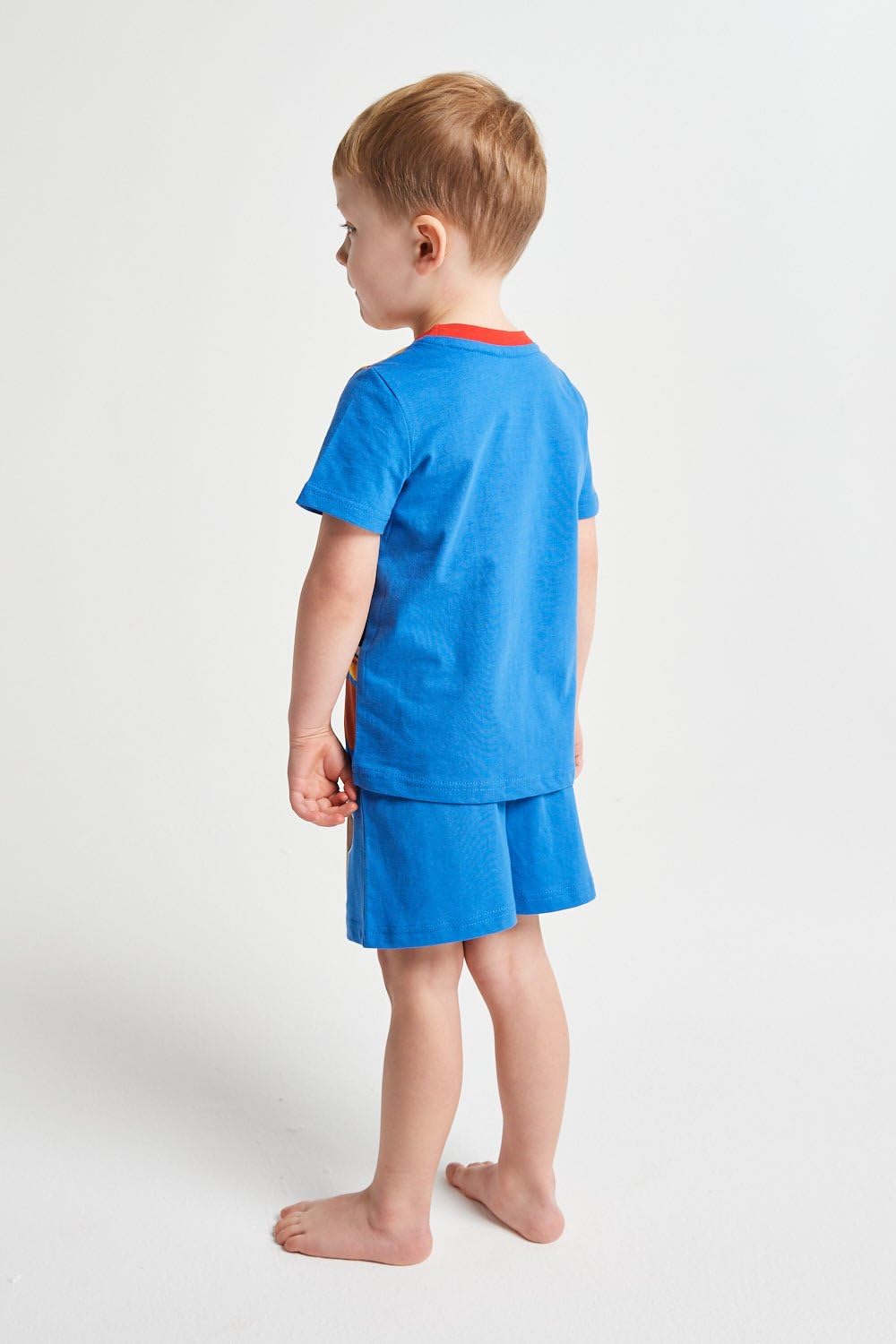 Disney Toy Story - Pigiama corto per ragazzi, confezione da 2 pezzi, magliette a maniche corte e pantaloncini coordinati, con elastico in vita, motivo Buzz Lightyear e Woody