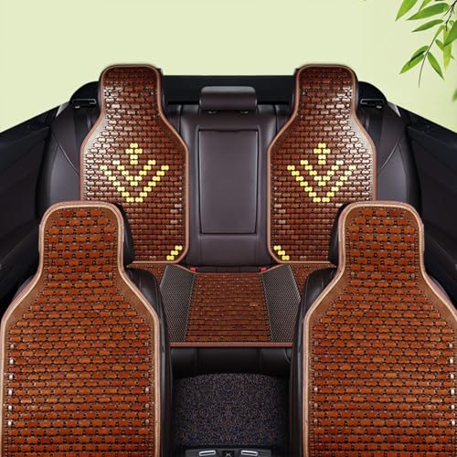 Cojín de bambú para asiento de coche, respaldo transpirable refrescante de verano 5