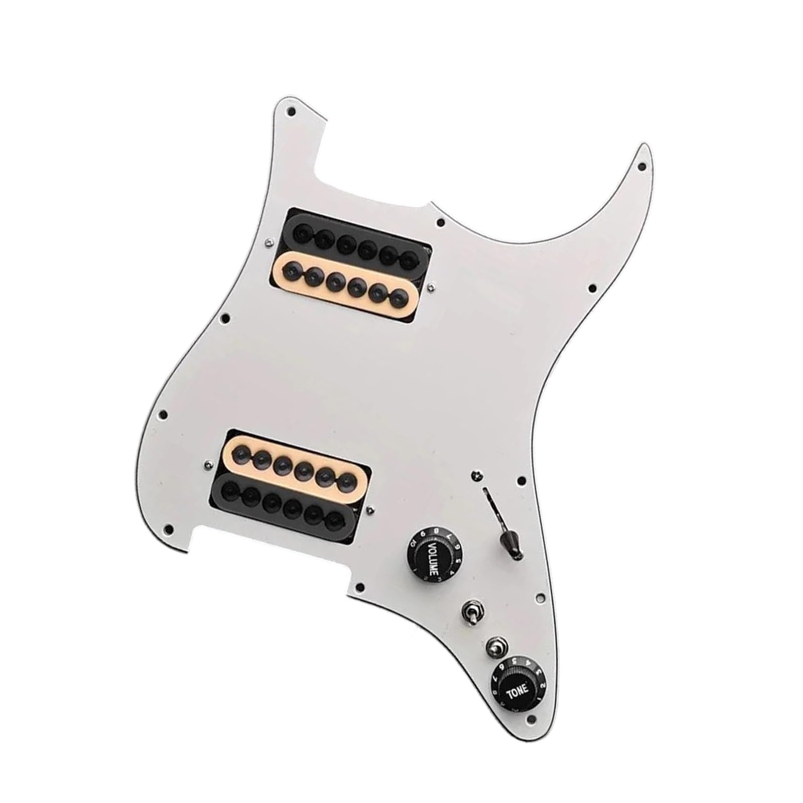 Profesjonalny Kolorowy Przetwornik Gitarowy Dla Początkujących Z Pojedynczą/podwójną Cewką HH Pickguard Do Gitary Elektrycznej(Bk Ivory)