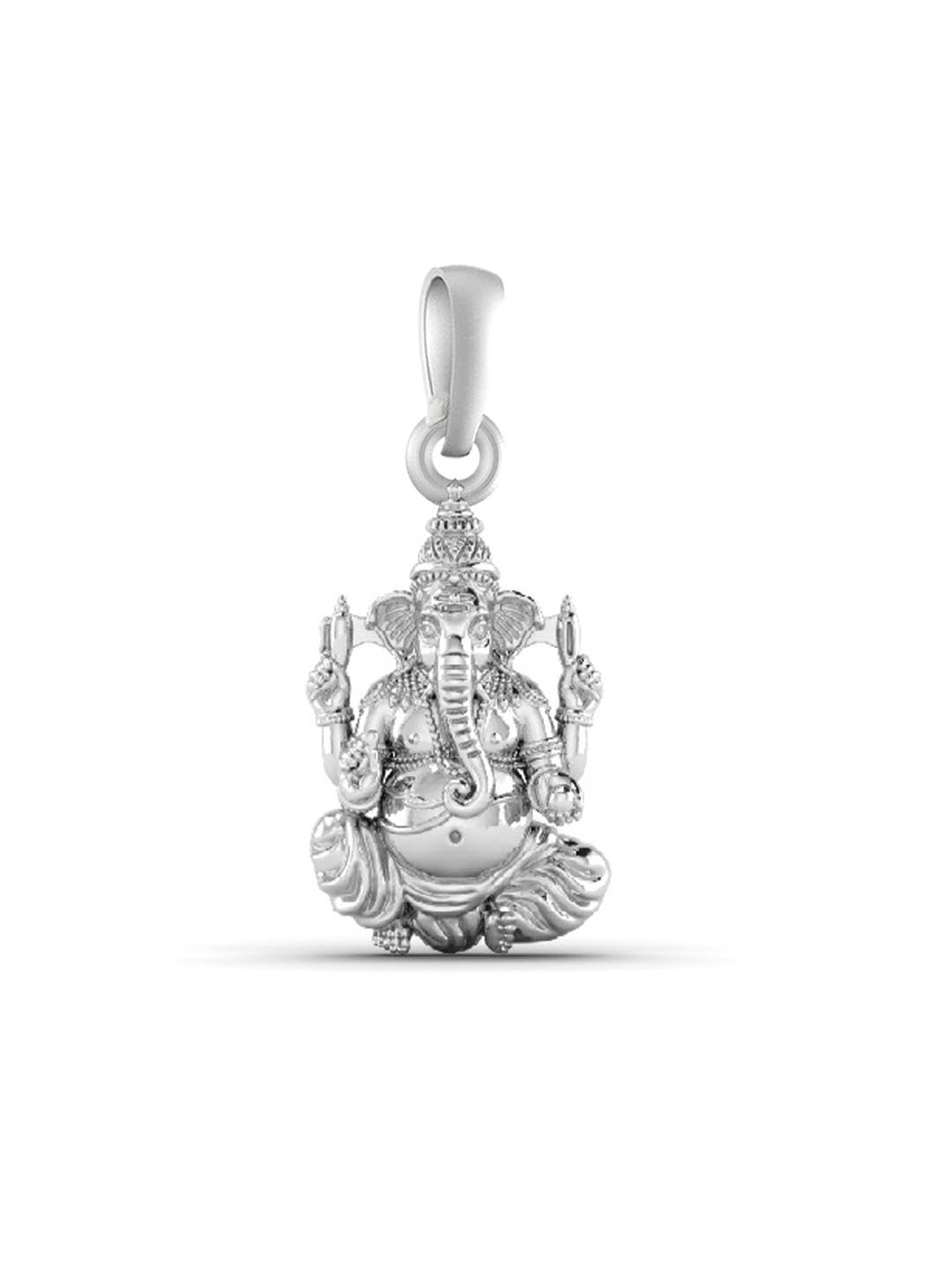 akshat sapphire Sterling Silver (92.5% purity) God Ganesh Pendant for Men & Women Pure Silver Lord Ganapathy Locket for Good Health & Wealth-picture-47