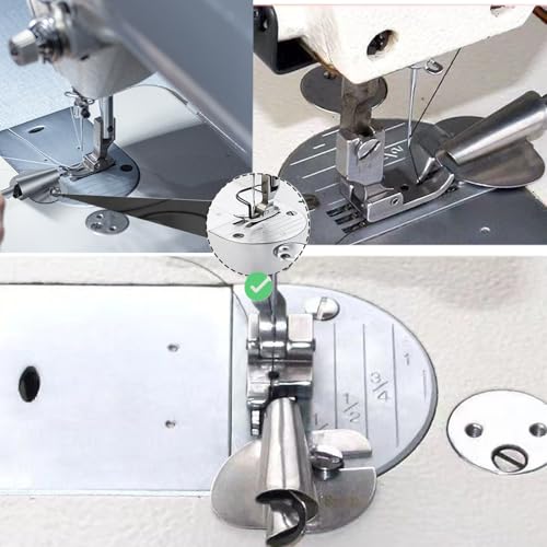 Juego de 4 Pies Dobladillo Rizado de Acero Inoxidable para Máquina de Coser miniatura 4