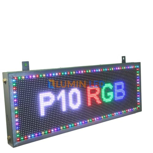 Image of Multicolor LED Scrolling Display / P10 Scrolling Display Board with Wi-Fi - Mobile App /pc (3'1 inch FT X 1'0 inch FT)