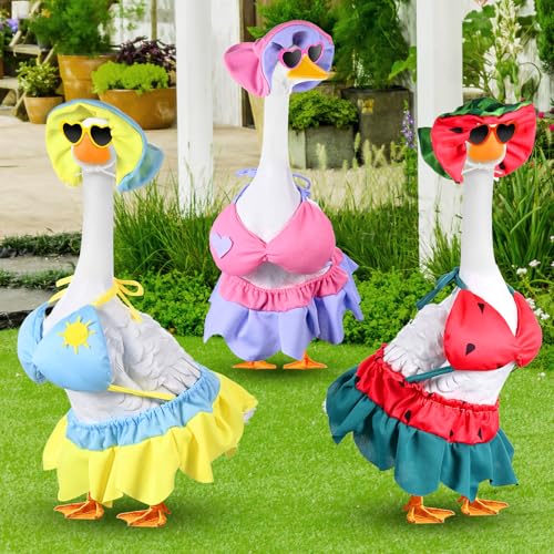 AORSOR 3 Set Summer Hawaiian Goose Outfit Bikini Porch Goose