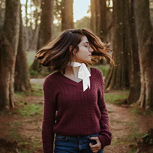 Long Thin Chiffon Silk-like Scarf - Skinny Neck Tie Waist Belt for Women Girls, 78.0 inch3