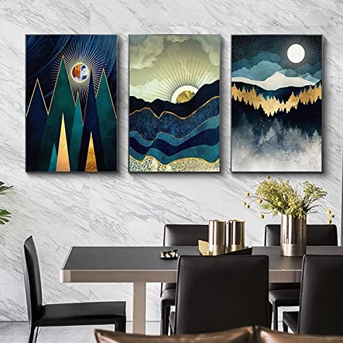 Toile Peinture Mur Art Imprimer en Lot de 3 pour Créer une Ambiance Relaxante chez Soi