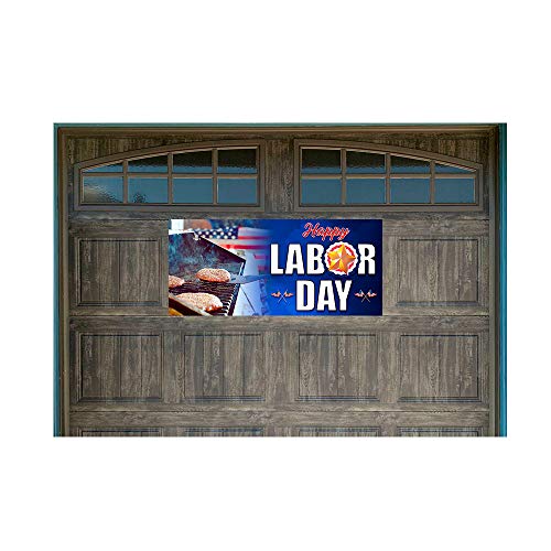 Happy Labor Day 21" x 47" Garage Banner for Steel Garage Doors (Made in The USA) - Image 6