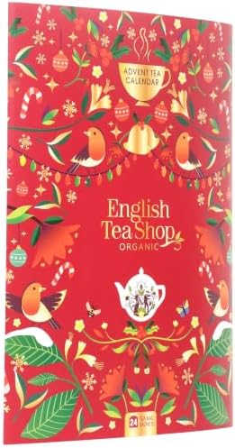 English Tea Shop Organic Tea Book Red Advent Calendar - 24 Tea Bag Sachets | 24 Flavours