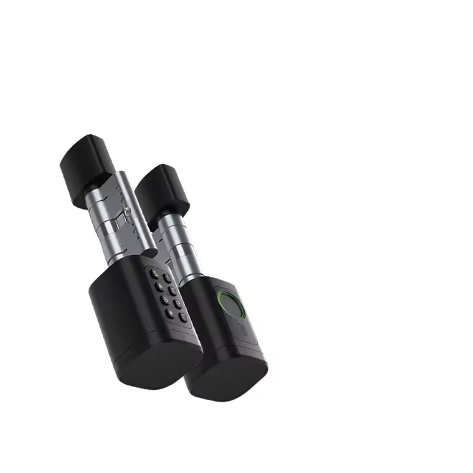 Oshpmbdlyfj Black Ttlock 60-90Mm Adjustable Tt Lock/Tuya Bluetooth Smart Fingerprint Digital Cylinder Lock With App/Password/Rfid Card/Key Unlock(Black Ttlock)