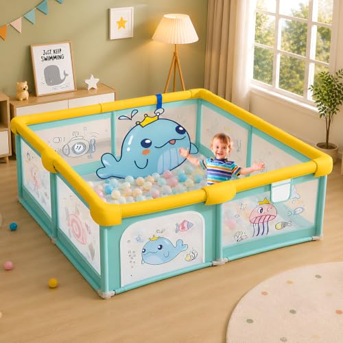CAREIT Store CAREIT Playard 120x120 cm Aqua Green - Image 2