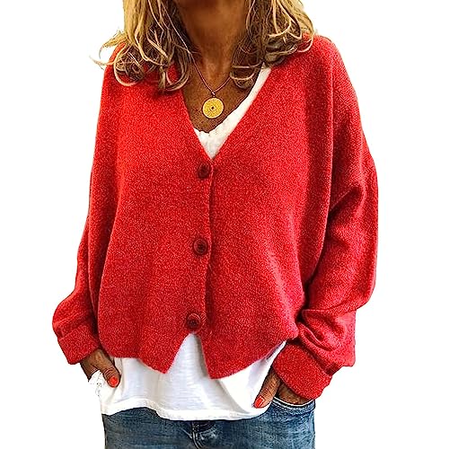 Image of ebossy Women's Vintage Preppy Cable Knit Cardigan Sweather Casual Plain Artistic Aesthetic Oversized Crop Jacket Top