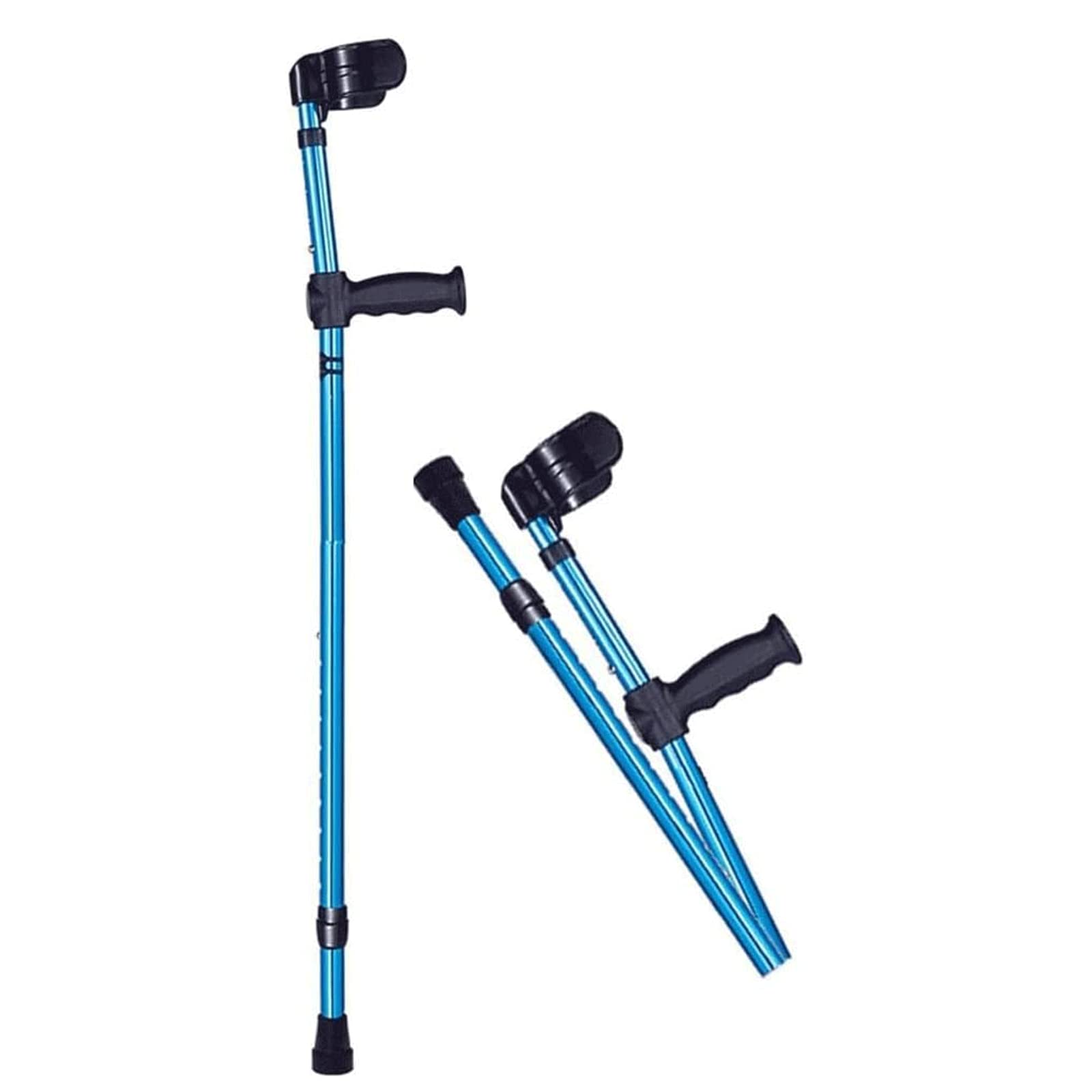 SYALEO Muletas Muletas de antebrazo para Adultos Muleta de Brazo médico Plegable de Aluminio Puño Abierto Bastón Ajustable Ayuda de Movilidad equilibrada para Mujeres y Hombres - 100 kg para Caminar