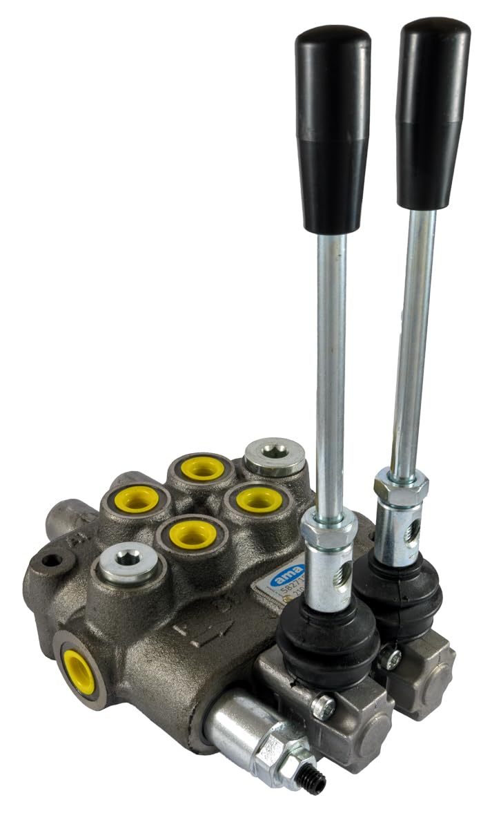Dispensador hidráulico Ama: dispensador hidráulico de 2 palancas, tipo base, 3/8", 40 litros, 180 bar