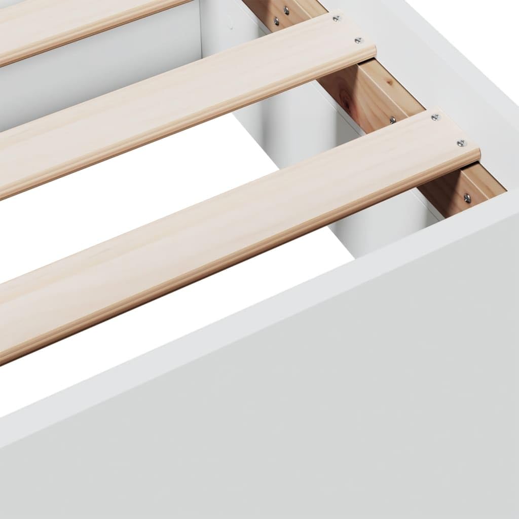vidaXL Cama con cajones Madera de ingeniería Blanca 190x190 cm