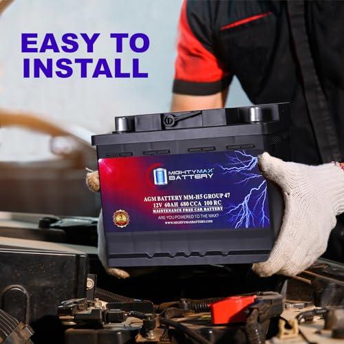 Mighty Max Battery MM-H5 Start and Stop Car BCI Group Size 47 12V 60 AH, 100RC, 680 CCA Rechargeable AGM Car Battery by Mighty Max Battery - Image 8