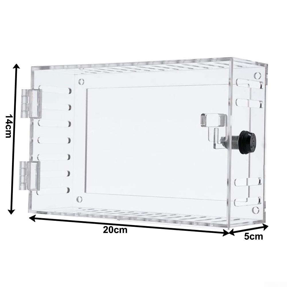 Boîtier de verrouillage pour thermostat - 20 x 14 x 5 cm - Couvercle de thermostat avec serrure - Contrôle de la climatisation - Couvercle mural pour thermostat pour restaurants