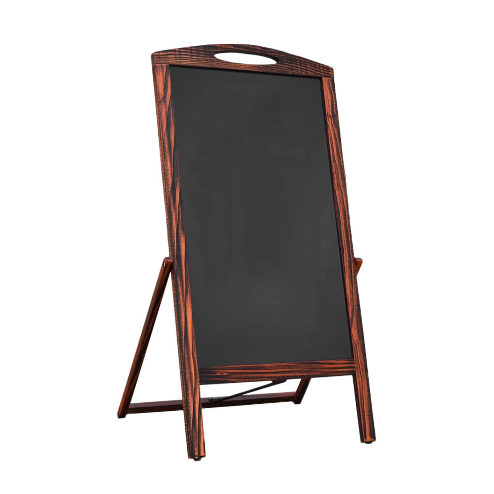 Letrero De Pizarra Caballete De Pizarra De Pie, Tablero De Tiza Enmarcado De Madera Marrón Rústico para Exhibición Promocional Comercial, Menú De Restaurante, Boda, Escuela